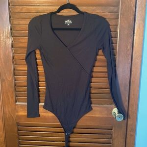Black Hollister Long-Sleeve Bodysuit